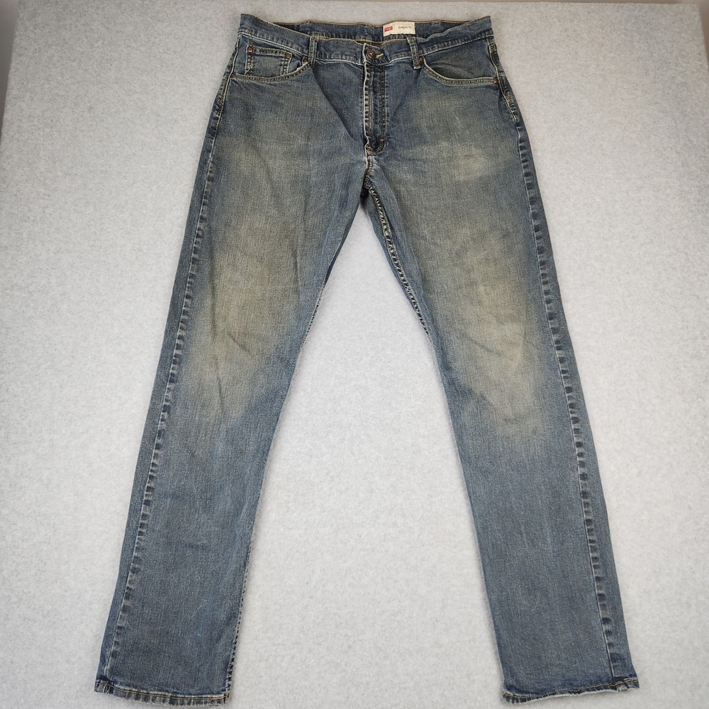 Wrangler Athletic Fit Mens Blue Medium Wash Stretch Denim Jeans 1090ATWHX 34x32